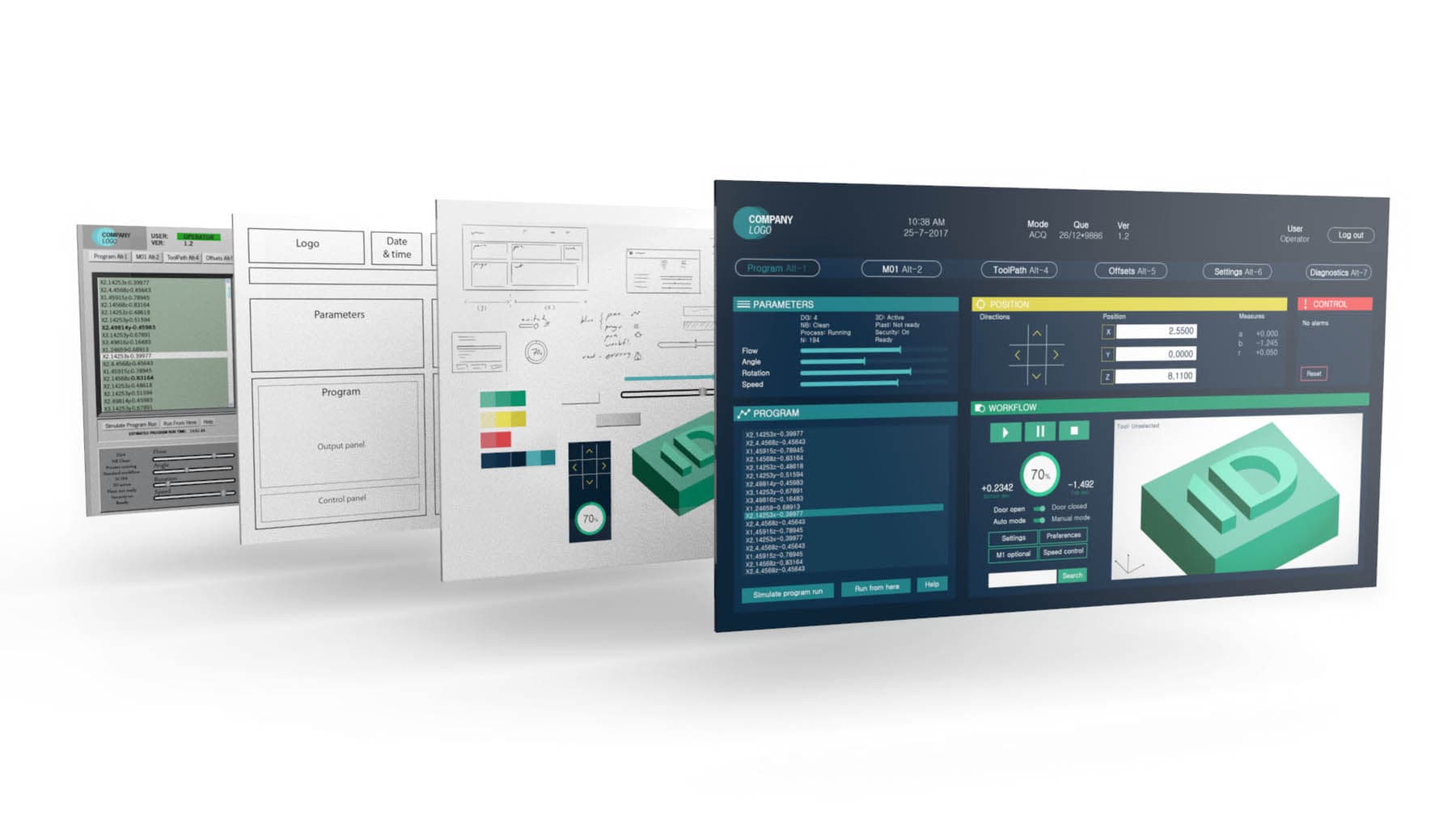 User Experience design, UX Design for industrial GUI